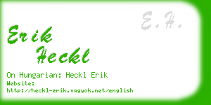 erik heckl business card